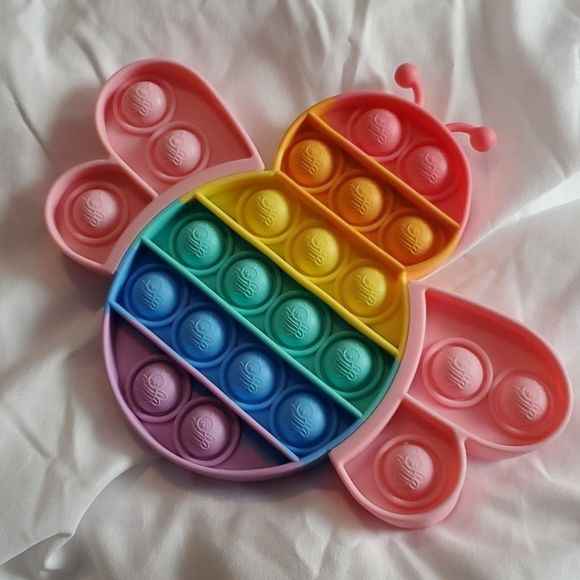 NEW RAINBOW BUMBLEBEE POPIT SENSORY TOY - Picture 1 of 2